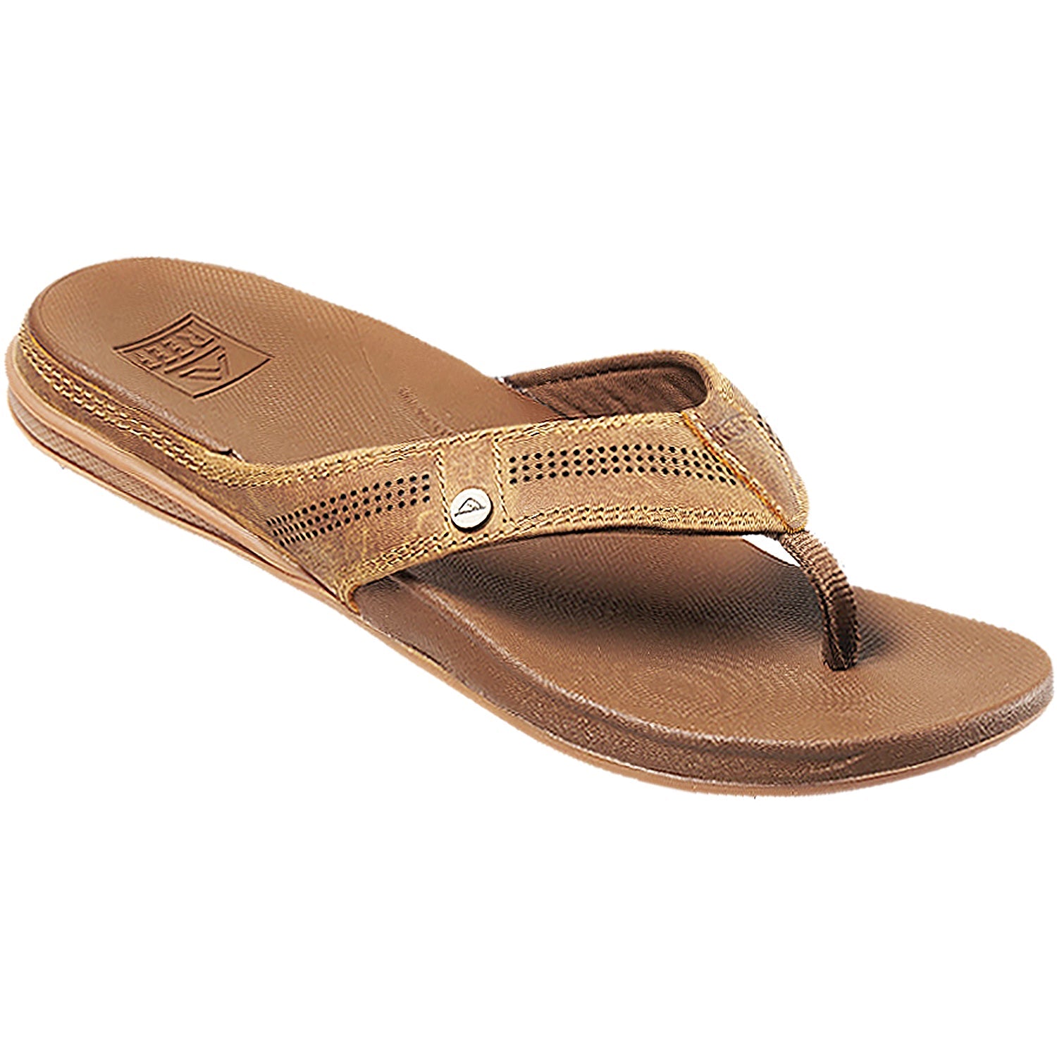 Reef Cushion Lux Men's Flip Flopss Toffee Leather