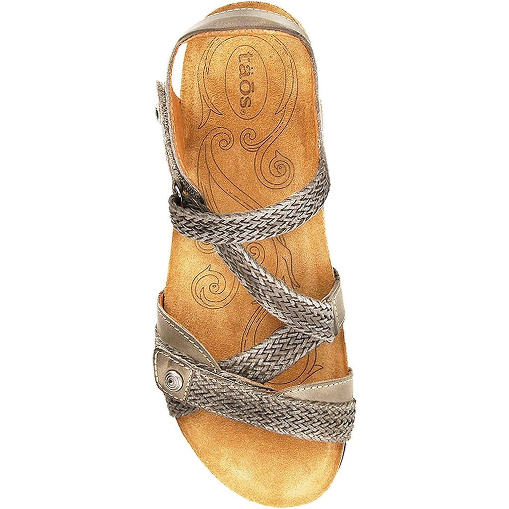 Taos Trulie Women's Backstrap Sandals Dark Grey Leather
