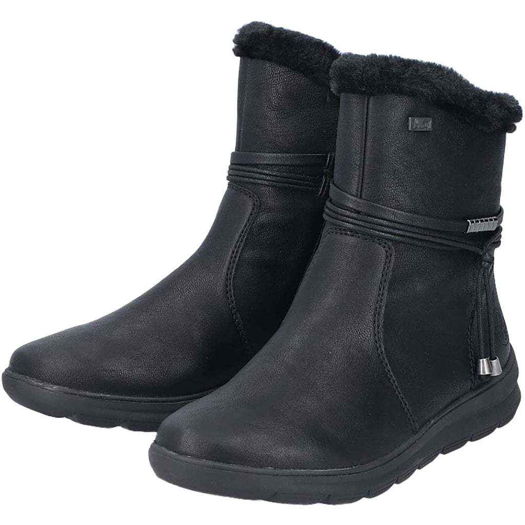 Rieker Z0070-00 Women's Boots Schwarz/Nero Synthetic