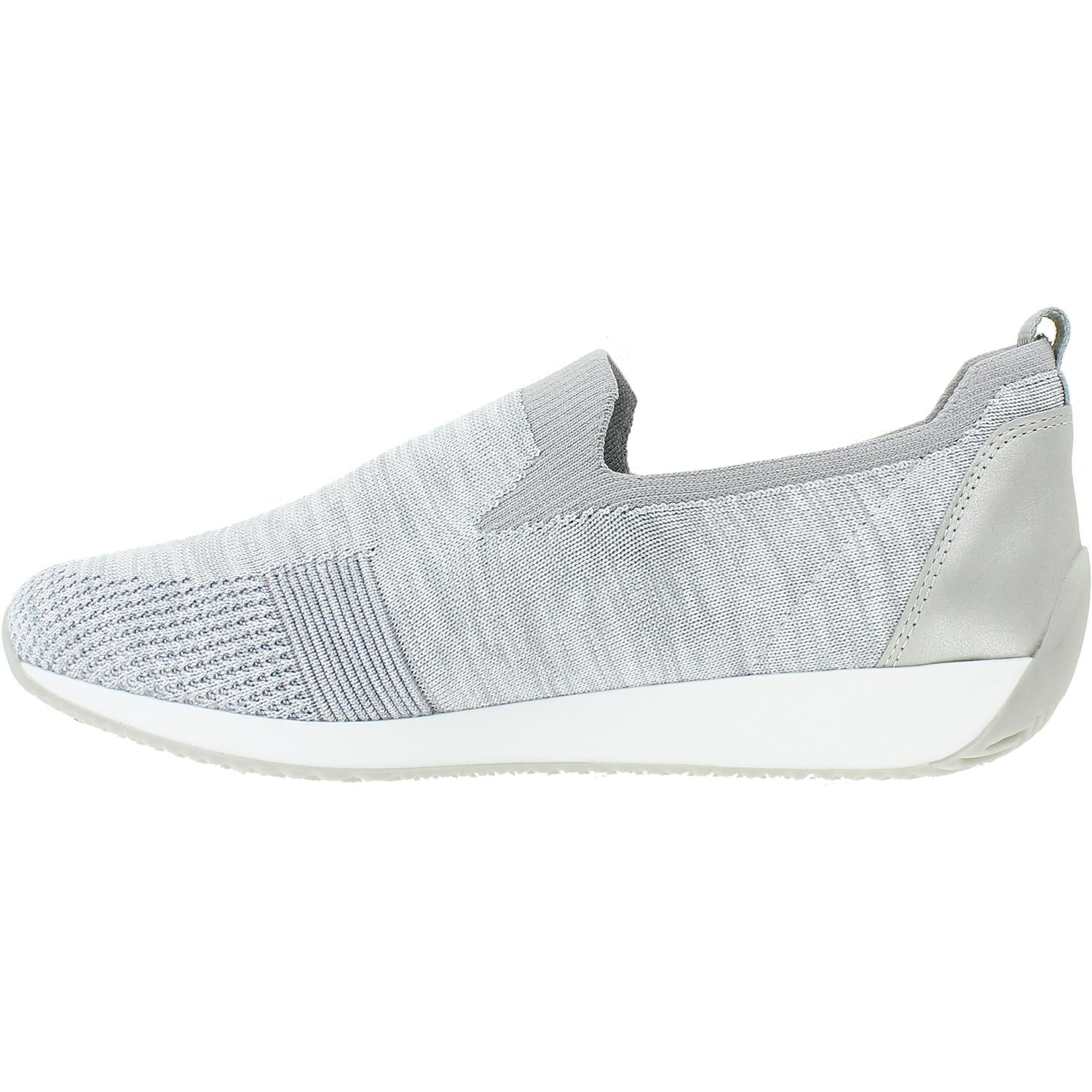 Ara Leena Women's Slip On Shoes Silver Woven Fabric