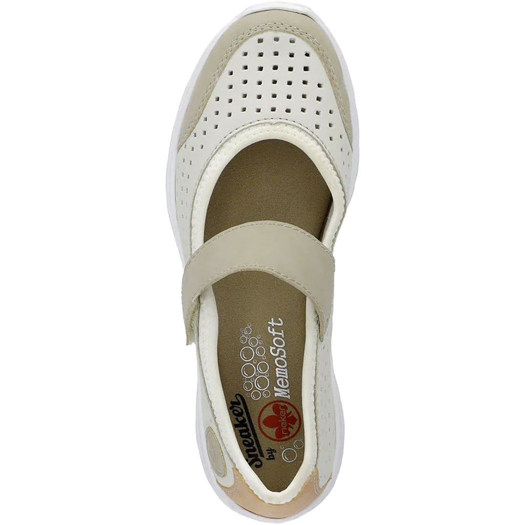 Rieker L32B5-81 Nikita Women's Mary Janes Ginger/Off White Synthetic