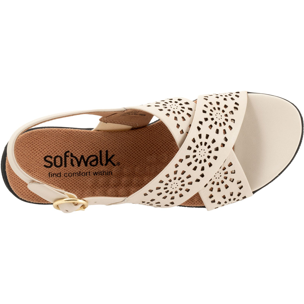 Soft Walk Tillman Sling Perf Women's Sandals Bone Leather