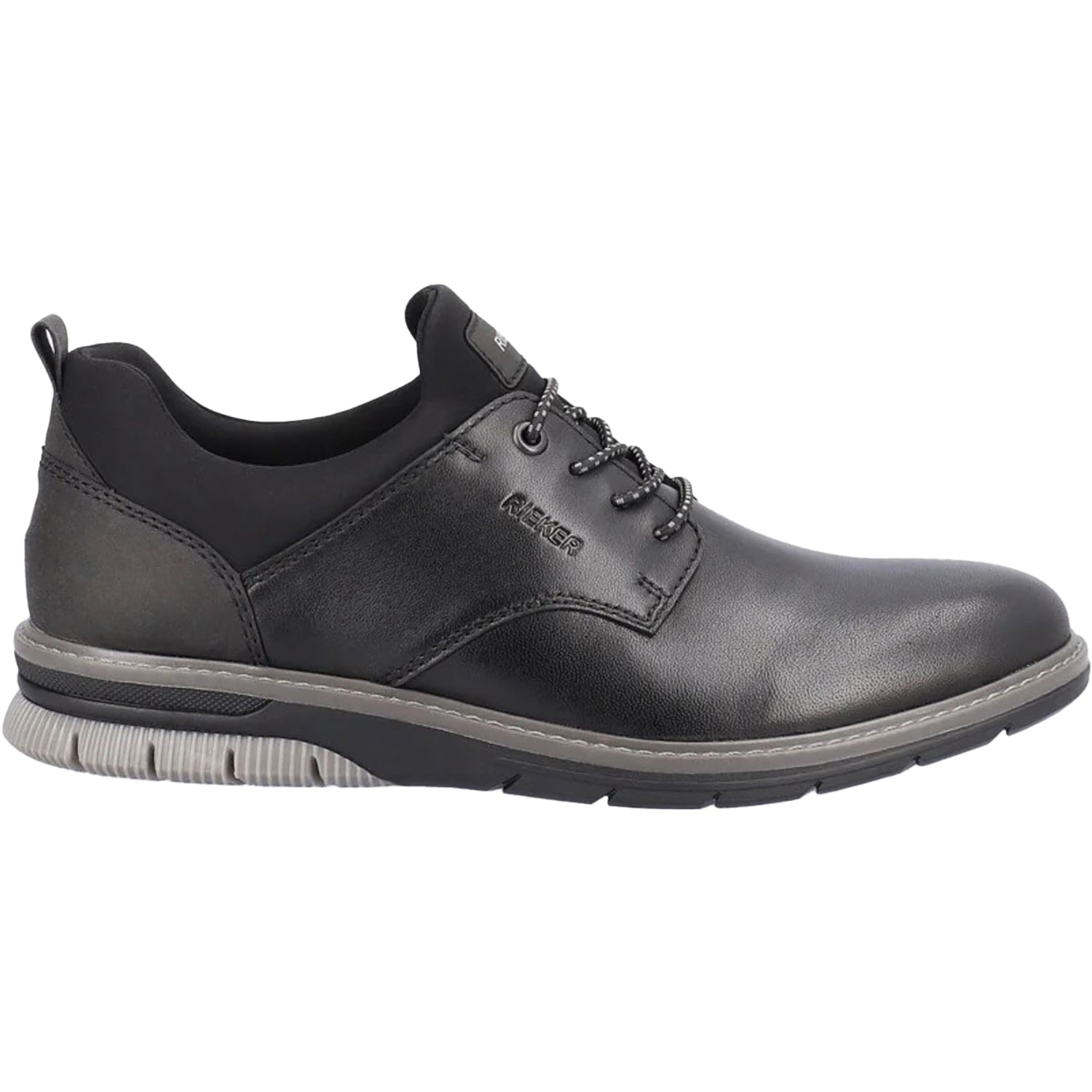 Rieker 14454-01 Men's Dress Shoes Black/Black/Black Leather