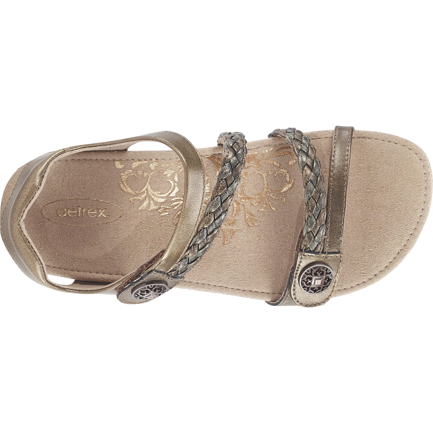 Aetrex Jillian Women's Backstrap Sandals Bronze Leather
