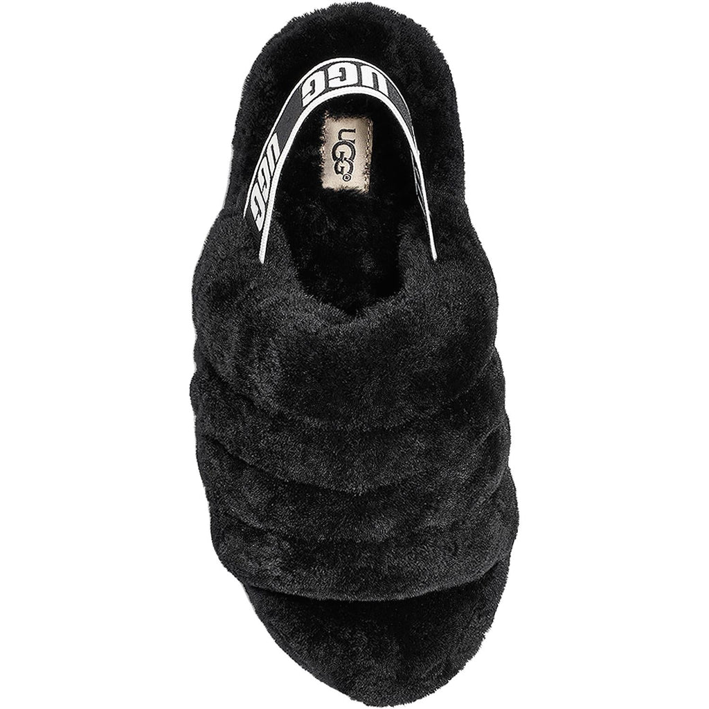 UGG Fluff Yeah Slide Women's Slippers Black Sheepskin