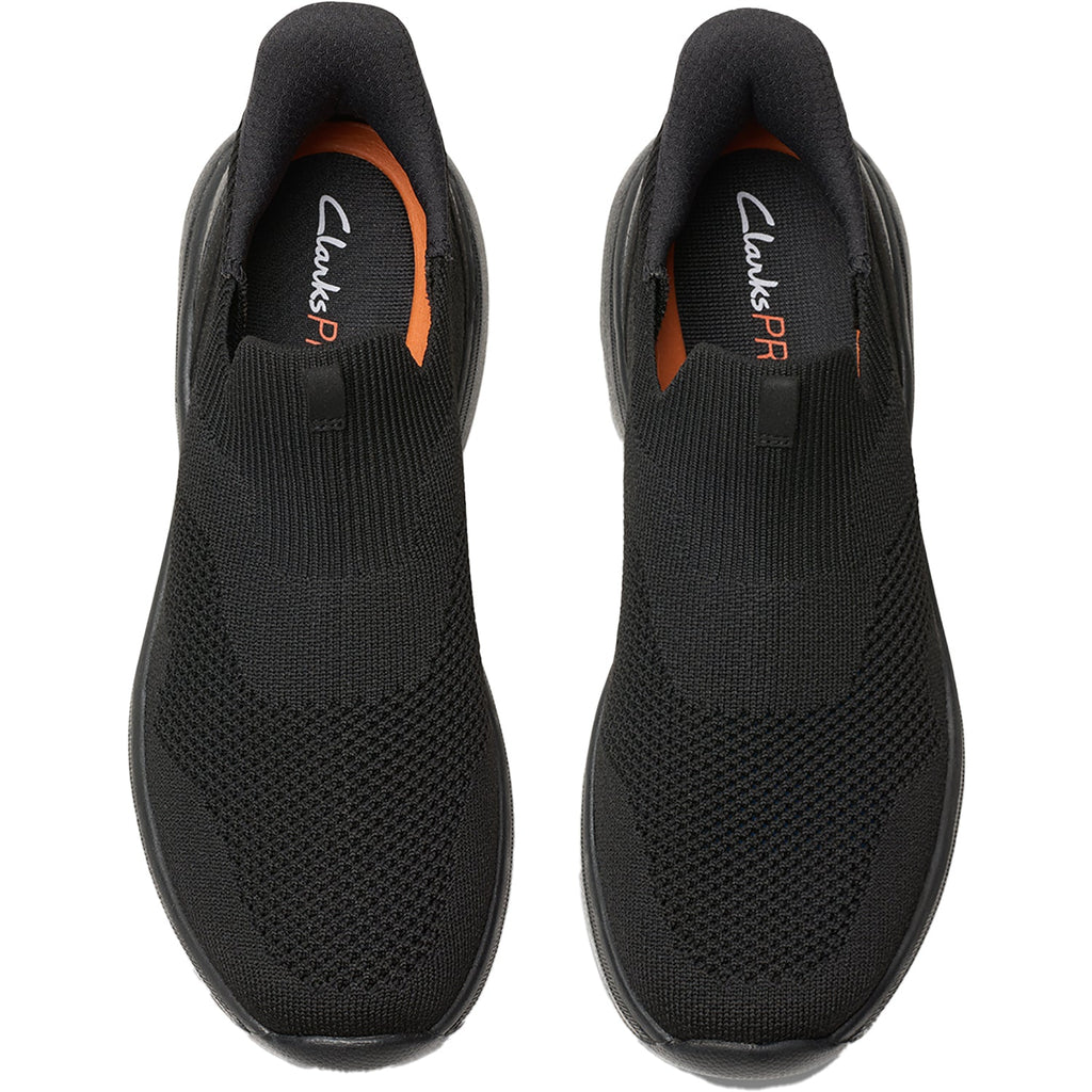Clarks Pro Free Slip Resistant Men's Slip Ons Black/Black
