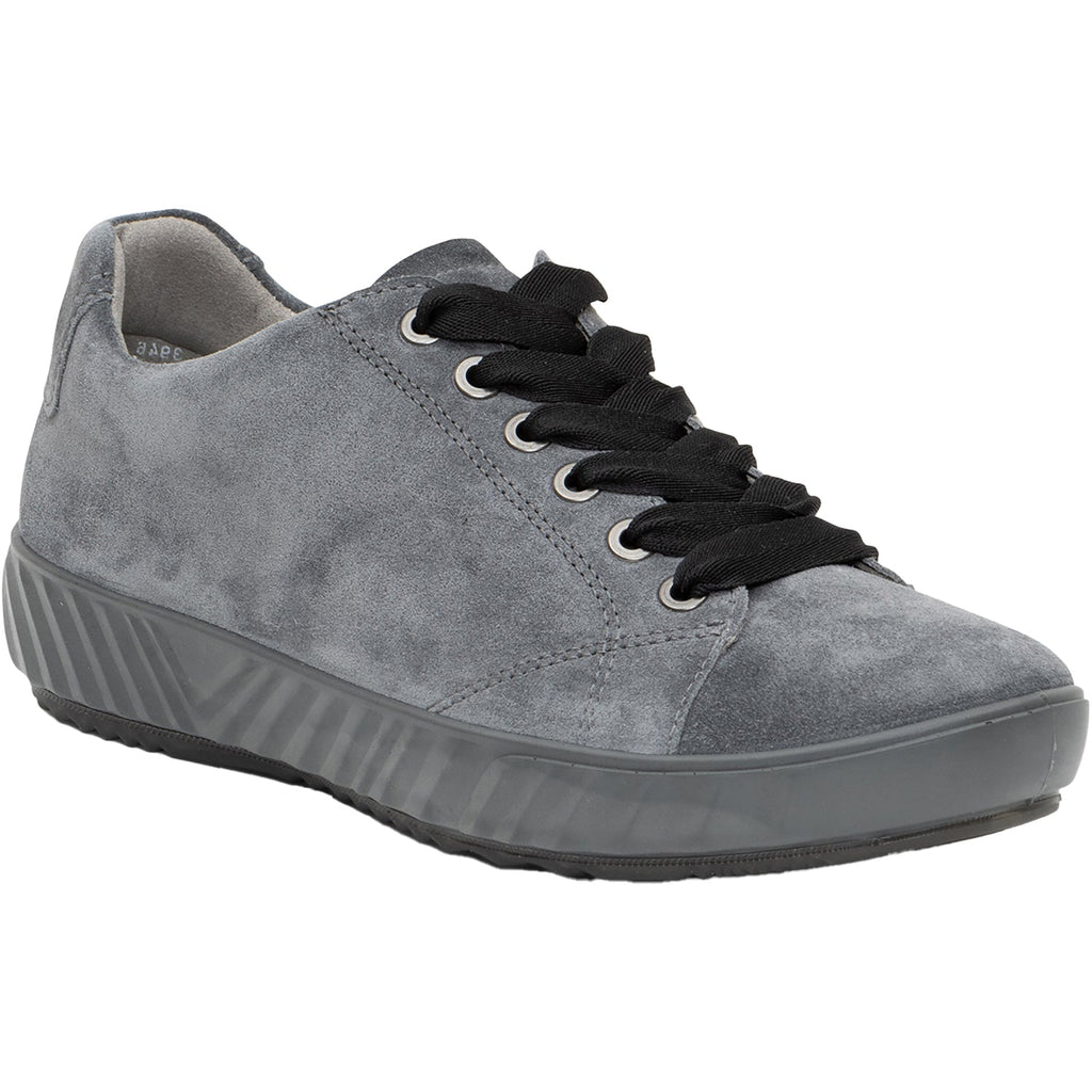 Ara Alexandria Women's Lace Up Shoes Sneakers Graphite Grey Suede