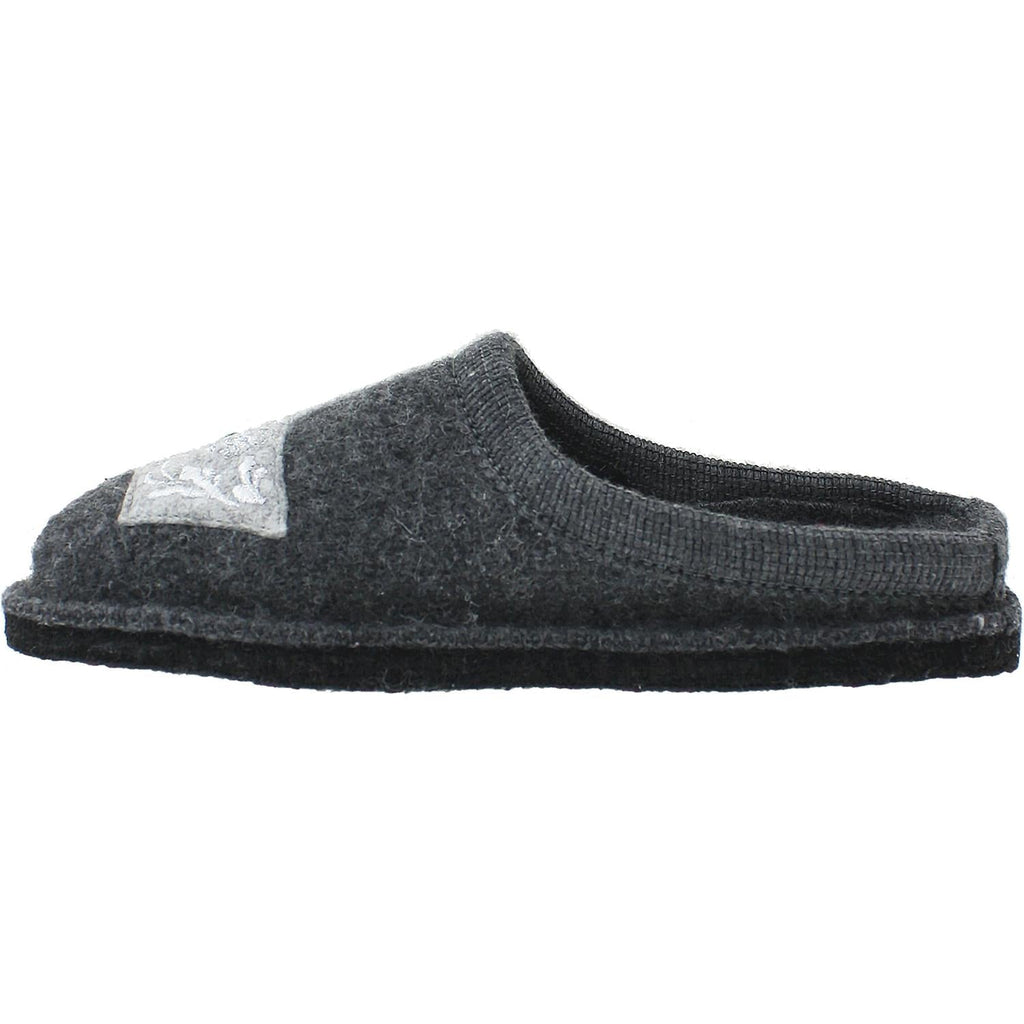 Haflinger Lizzy Cat Women's Slippers Grey Wool