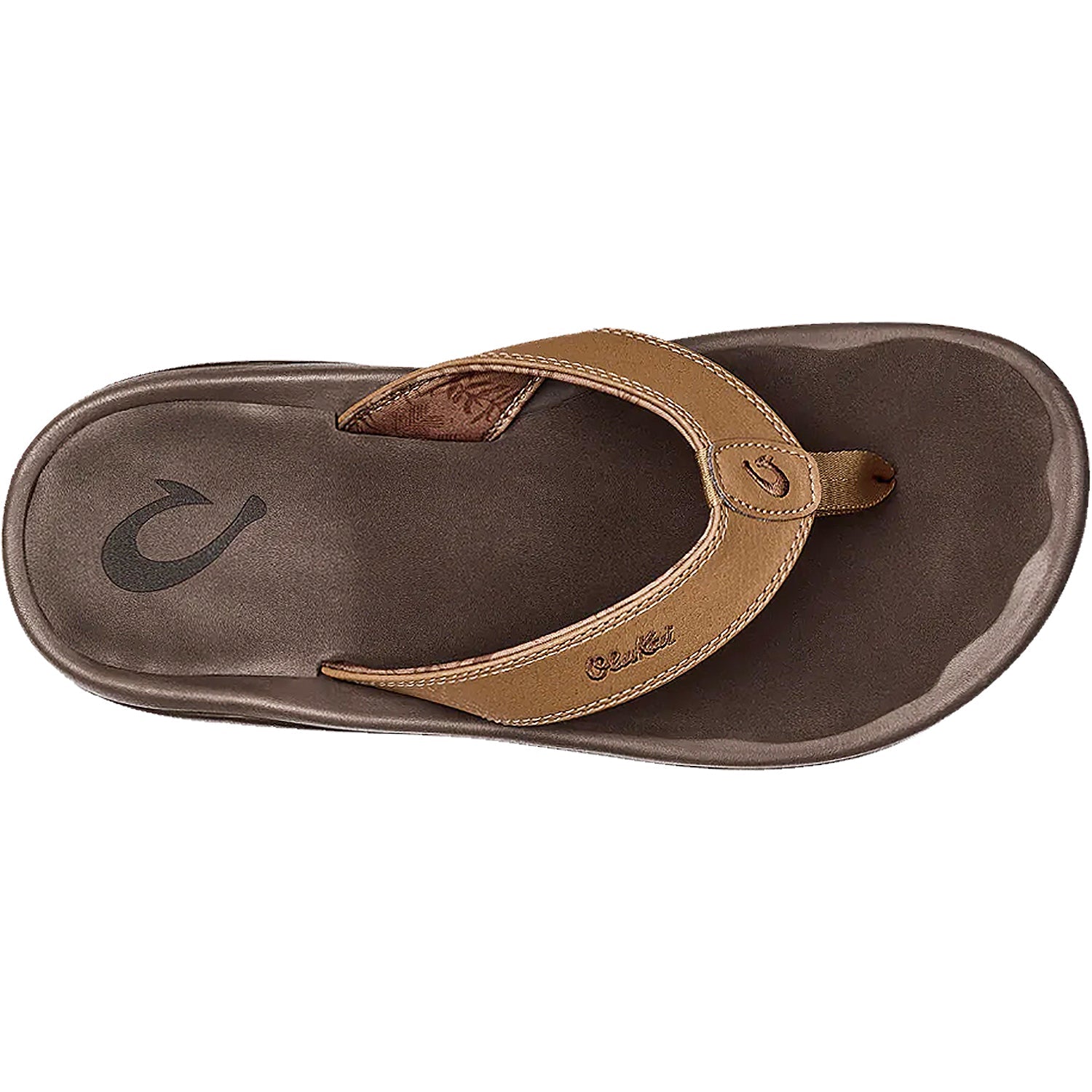 OluKai Ohana Men's Beach Sandals Tan/Dark Java Synthetic