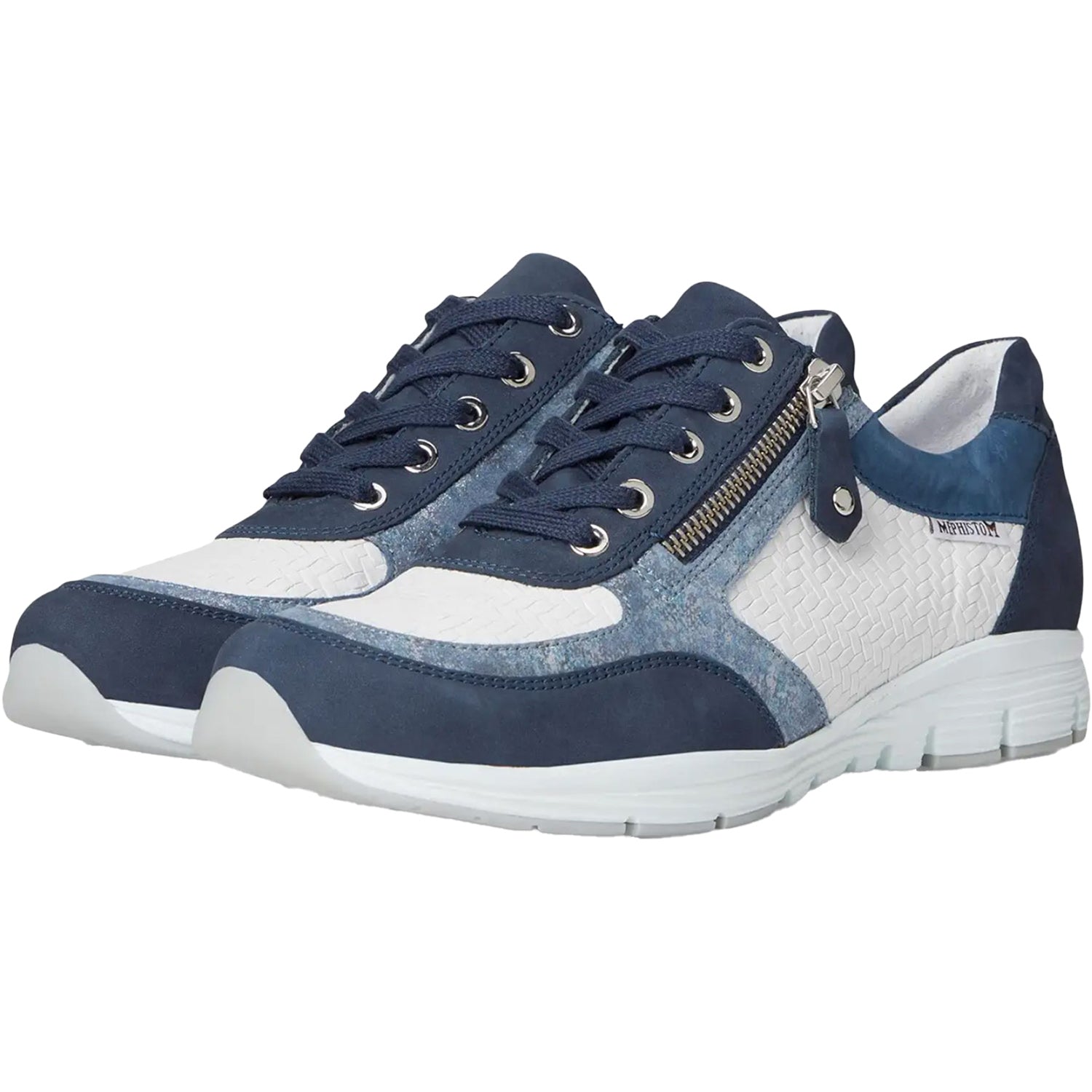 Mephisto Ylona Women's Sporty Lace Up Shoes Jeans Blue