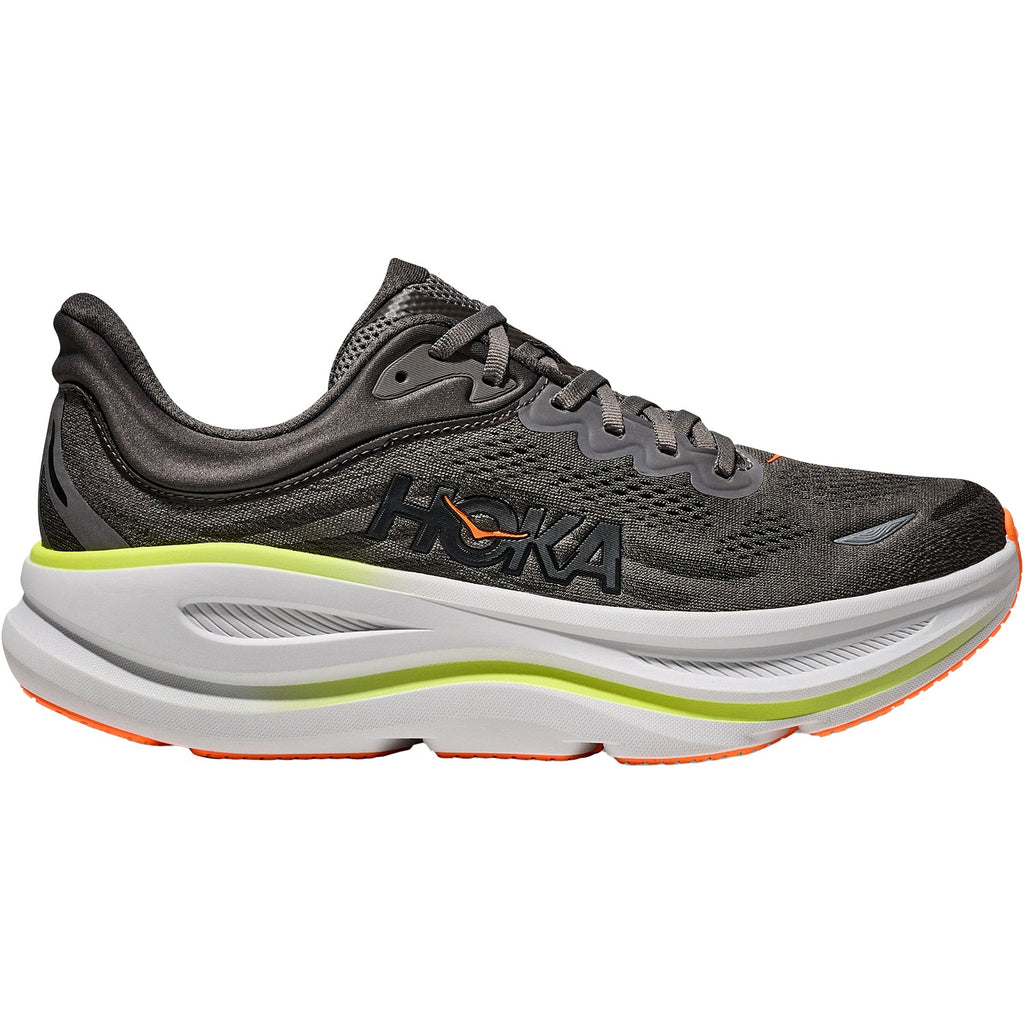 Hoka Bondi 9 (Neutral Support) Men's Running Shoes Asphalt Grey/Gravel Mesh