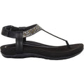 Aetrex Marni Women's Thong Sandals Black With Embellishments Synthetic