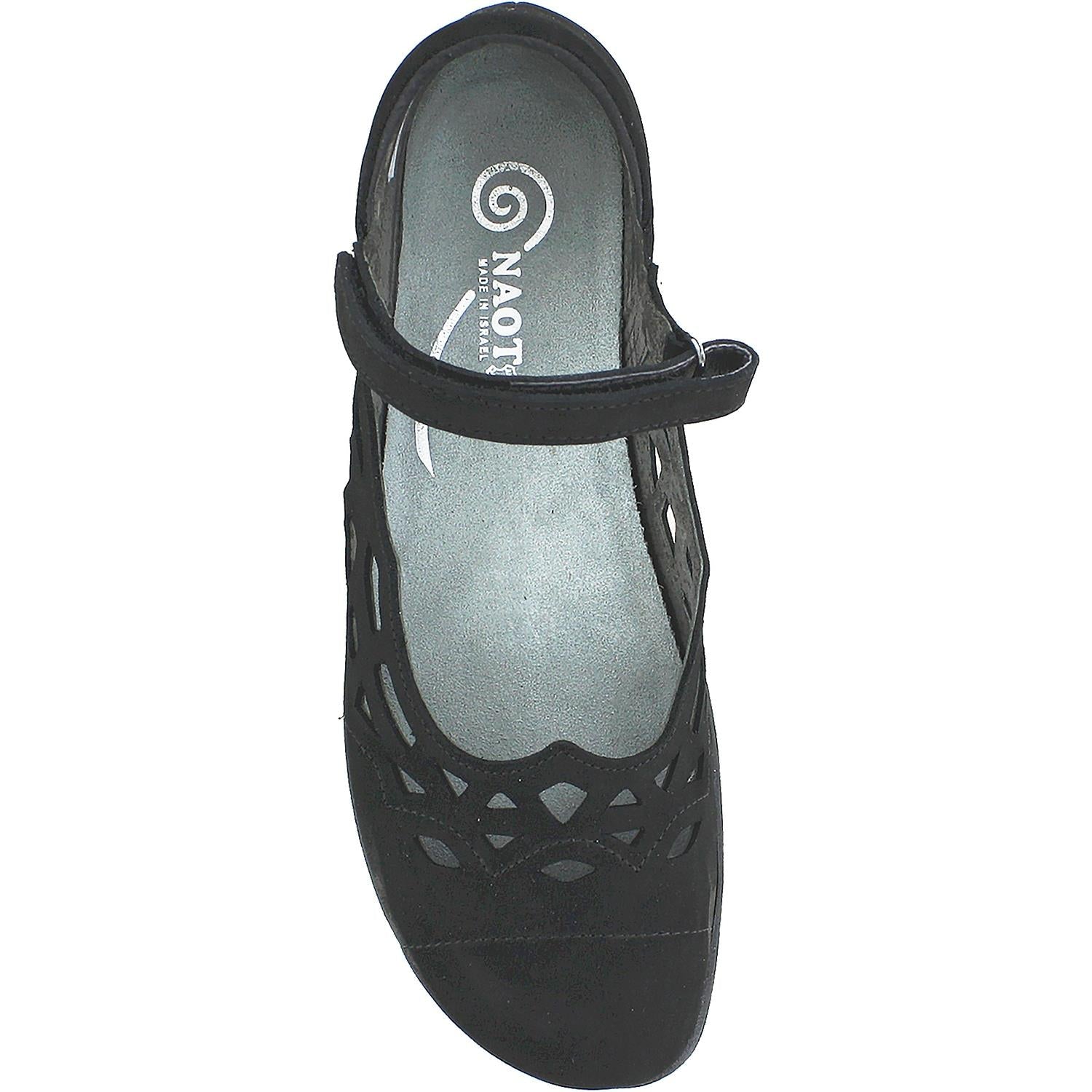 Naot Agathis Women's Mary Janes Black Velvet Nubuck