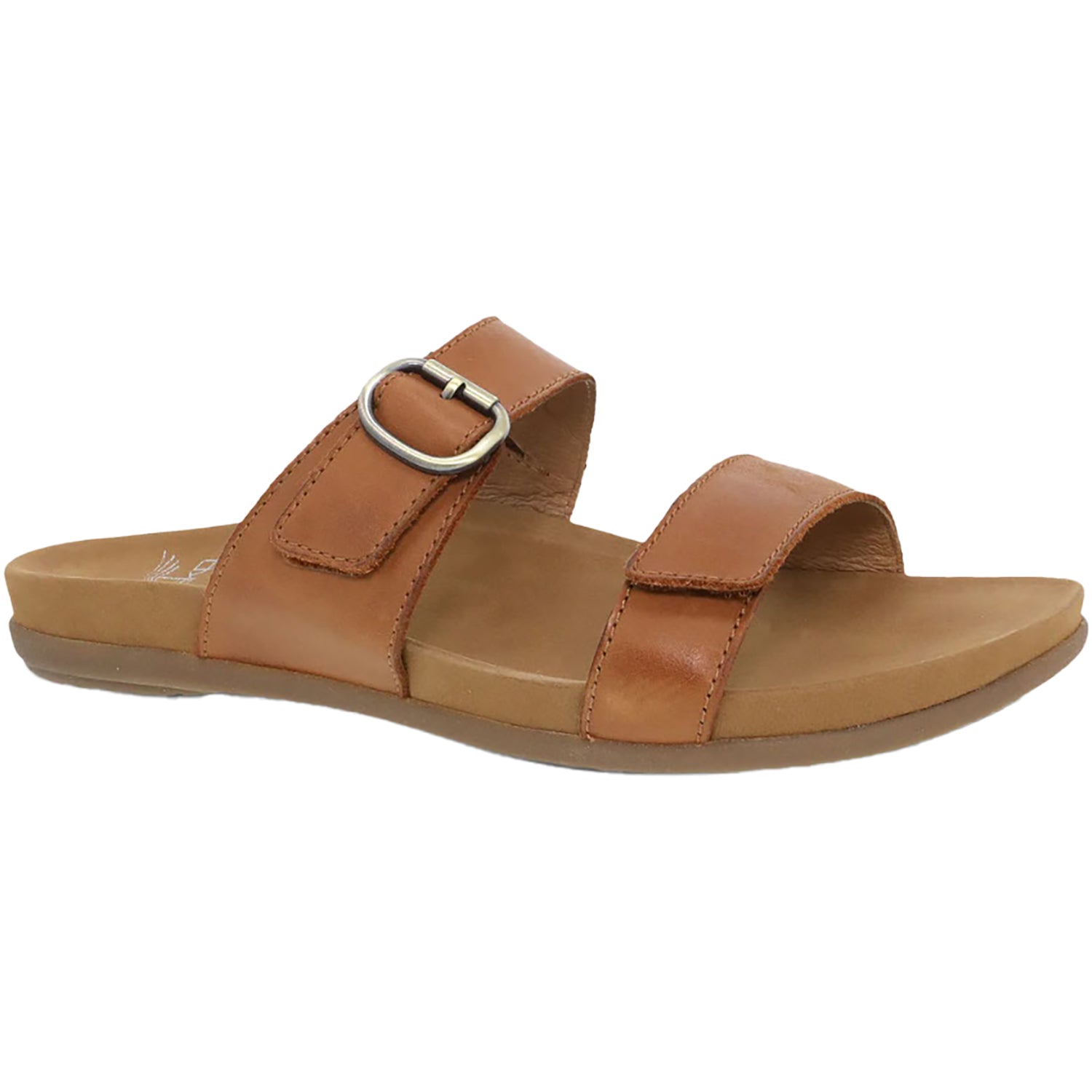 Dansko Justine Women's Slide Sandals Luggage Calf Leather