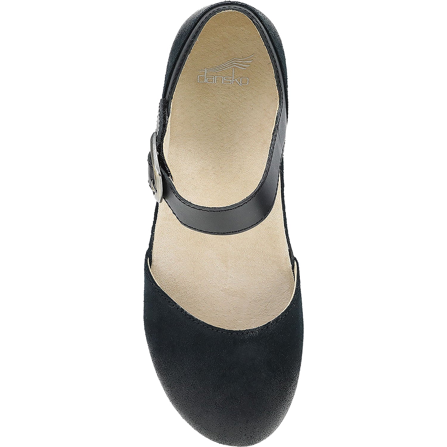 Dansko Mae Women's Mary Janes Traditional Black Burnished Suede