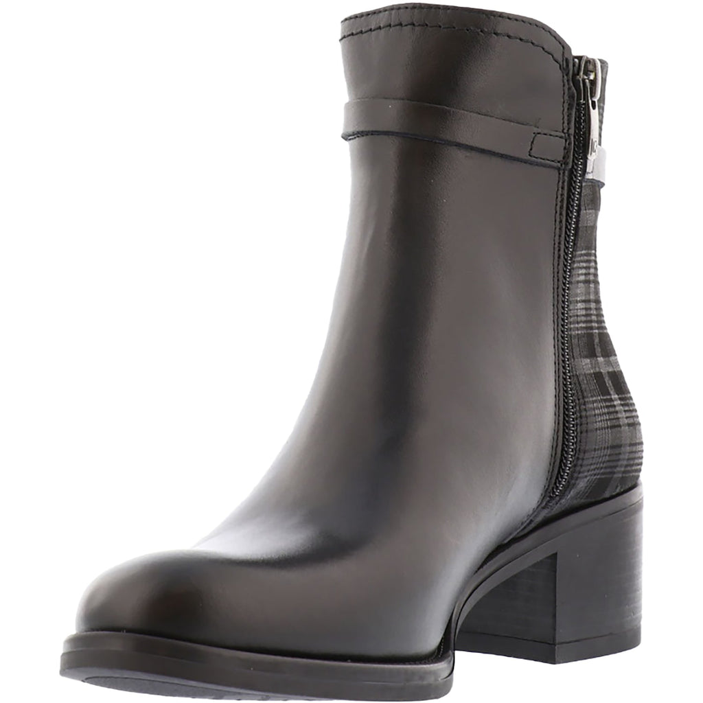 Women's Dorking Chiara D9133-101792 Black Leather/Plaid