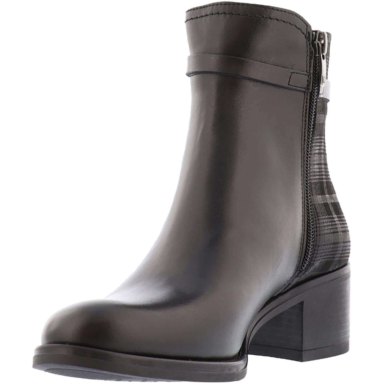 Women's Dorking Chiara D9133-101792 Black Leather/Plaid