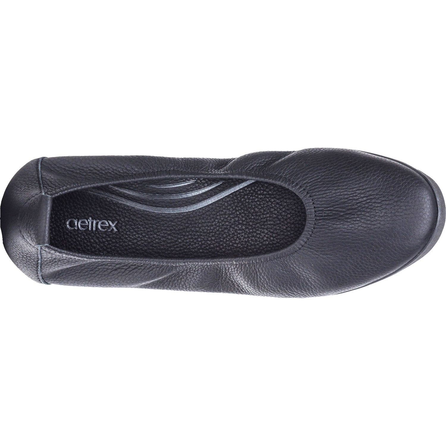 Aetrex Brianna Women's Slip On Shoes Black Leather
