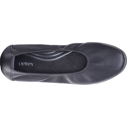 Aetrex Brianna Women's Slip On Shoes Black Leather
