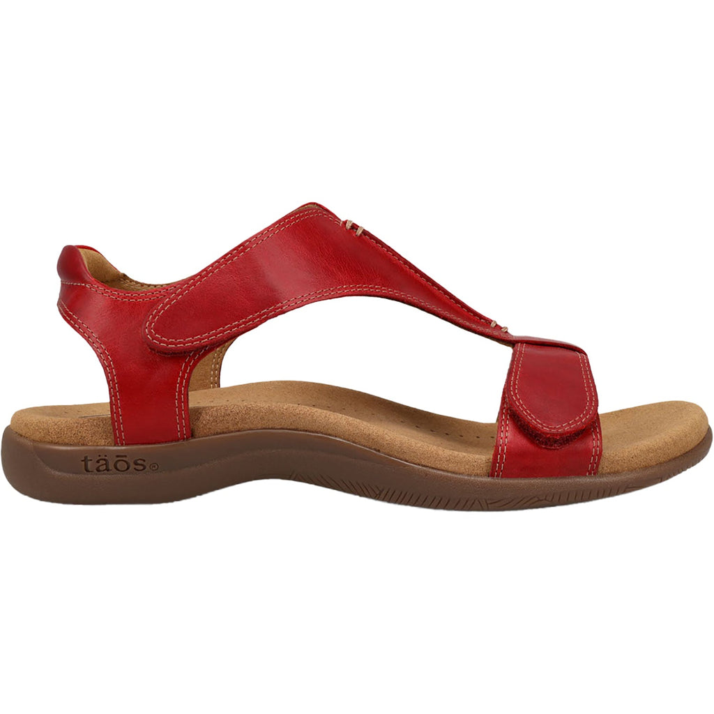 Taos The Show Women's Sandals Red Leather
