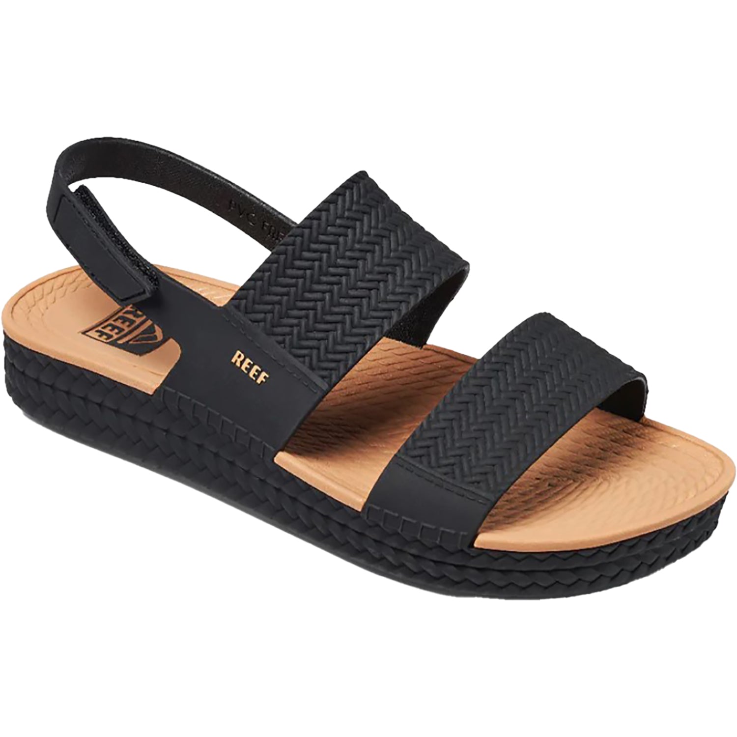 Reef Water Vista Women's Ankle Strap Sandals Black/Tan Synthetic