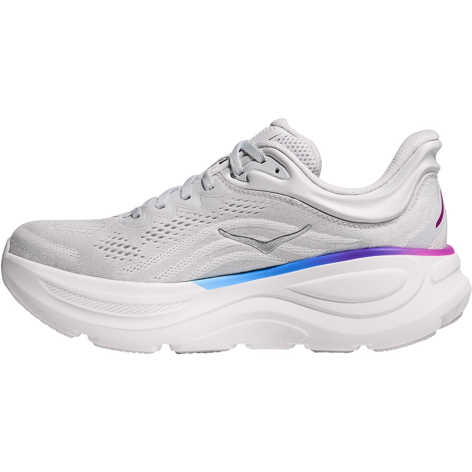 Hoka Bondi 9 (Neutral Support) Women's Athletic Shoes Cosmic Grey/White Mesh