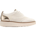 Grand City Platform Stitchlight Women's Sporty Lace Up Shoes Ivory Knit