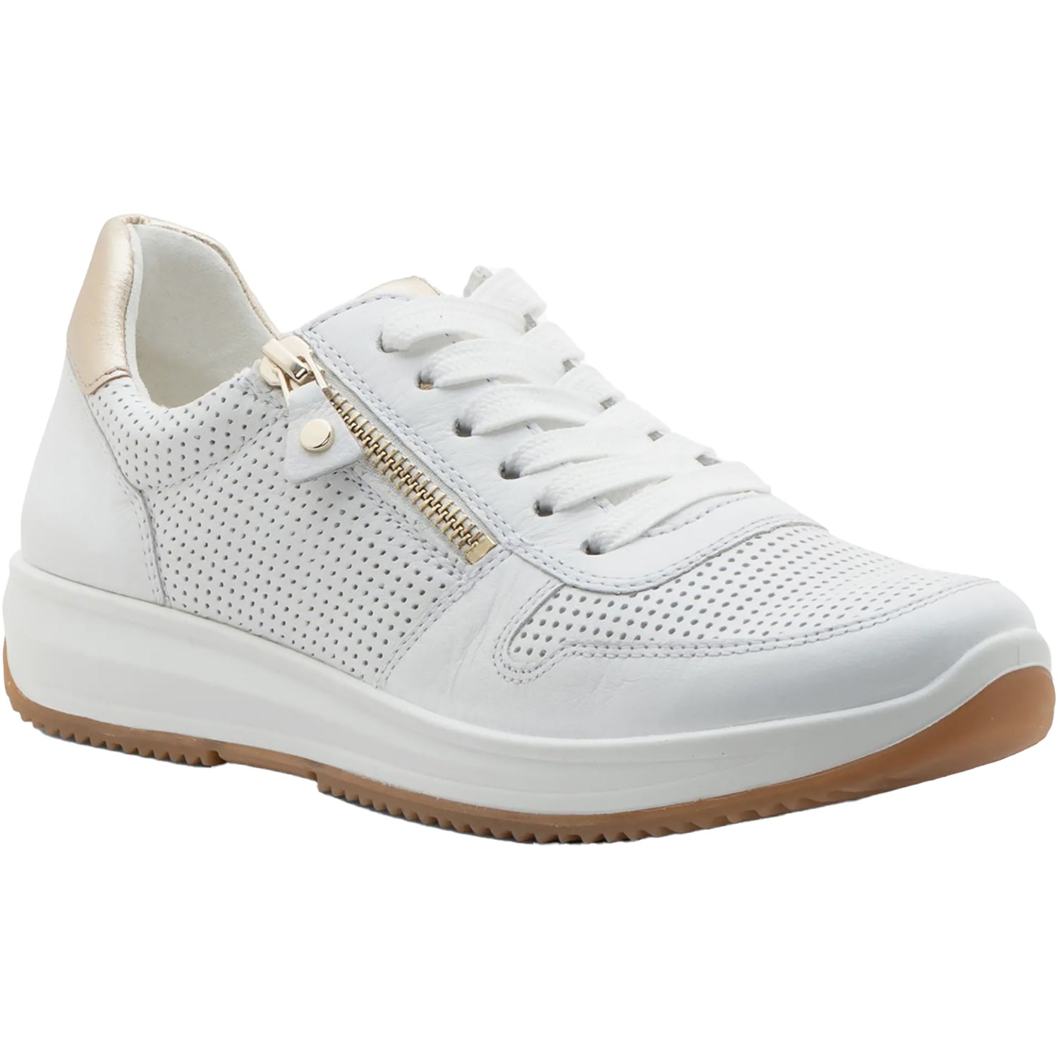 Ara Opal Women's Sporty Lace Up Shoes White Calf Leather
