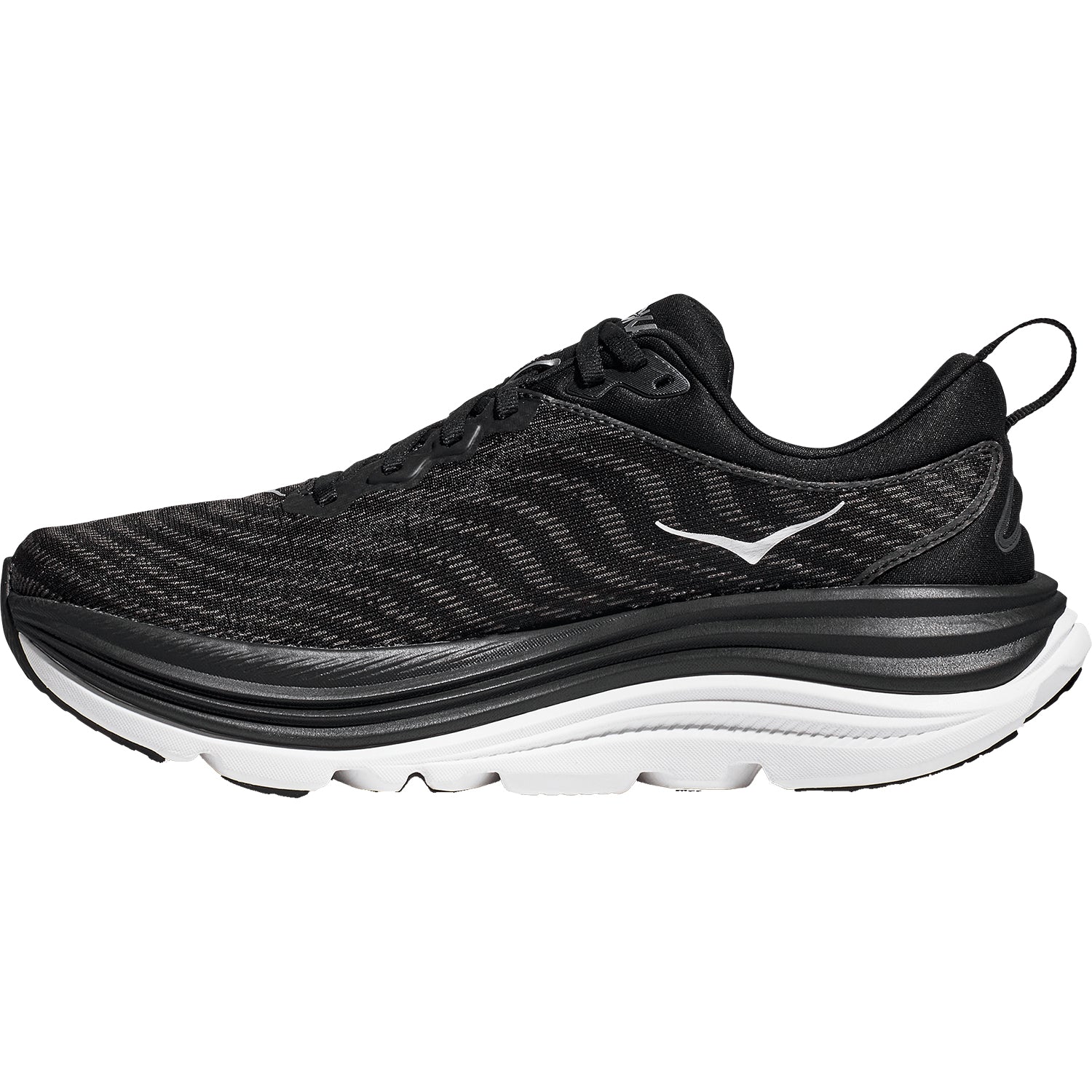 Hoka Gaviota 5 (Stability Support) Women's Running Shoes Black/White Mesh
