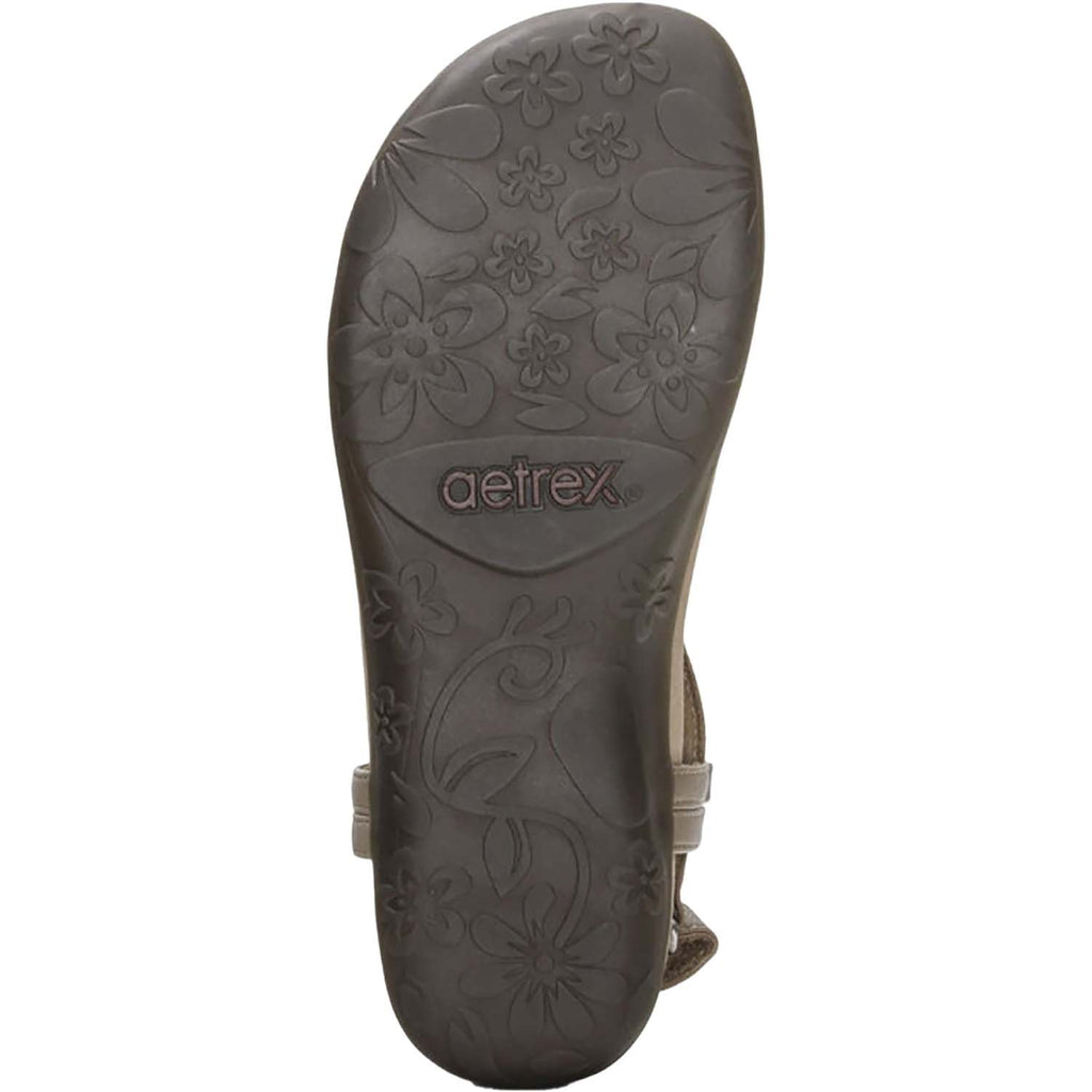 Aetrex Marni Women's Sandals Taupe With Embellishments Synthetic
