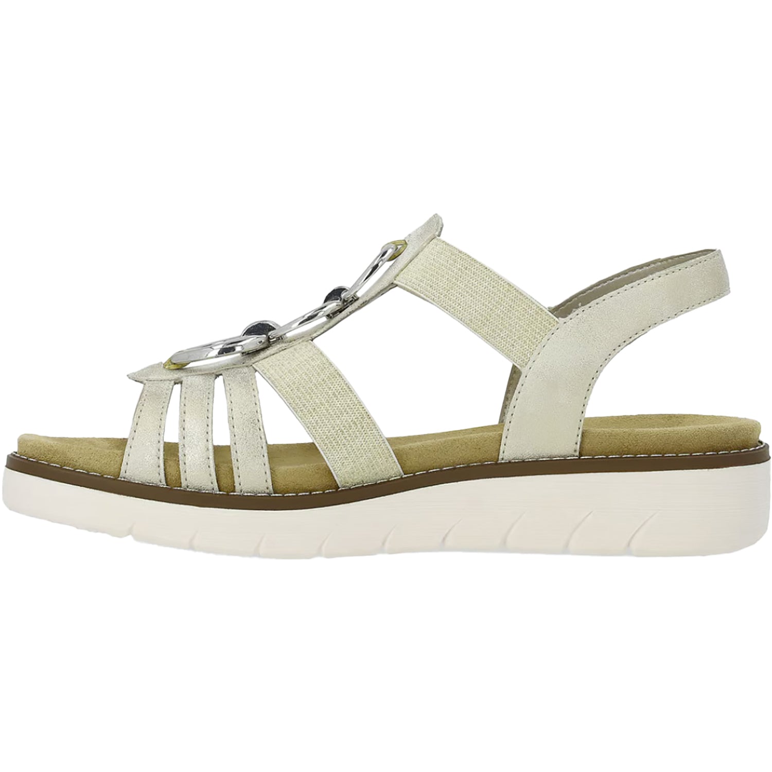 Remonte D20743-60 Women's Sandals Mushce/Beige Gold Synthetic
