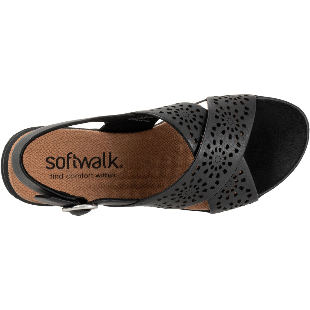 Women's Soft Walk Tillman Sling Perf Black Leather