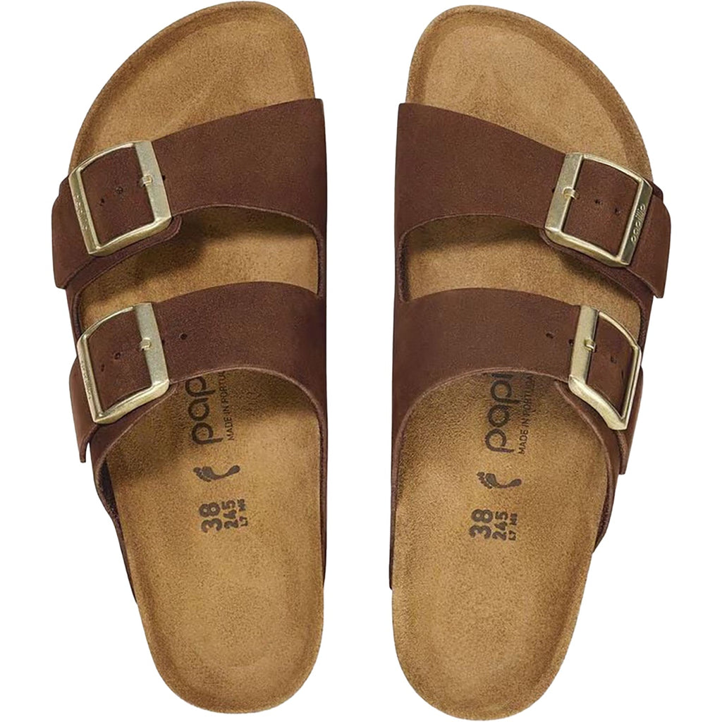 Birkenstock Arizona Platform Women's Sandals Dark Tea Nubuck