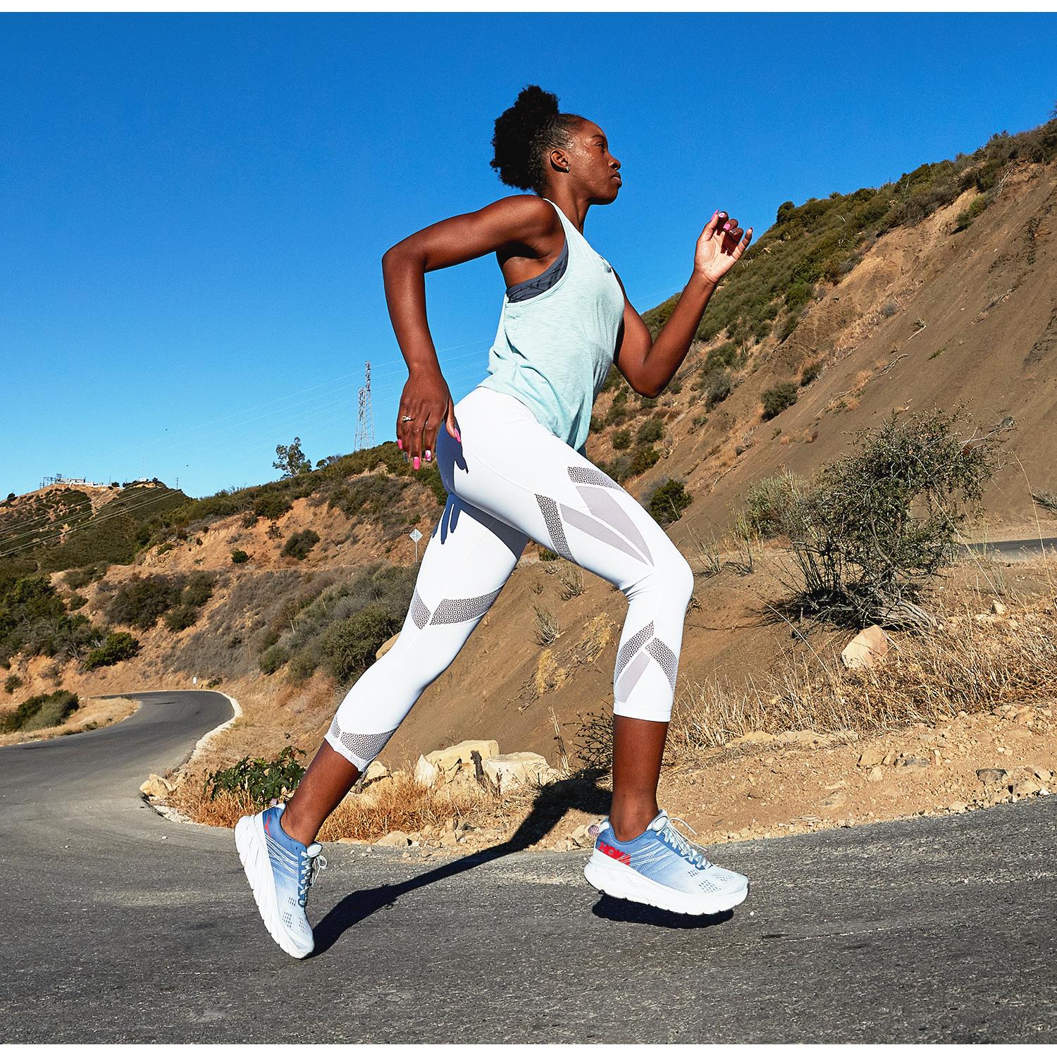 Hoka Clifton 6 Women's Running Shoes Black/White Mesh