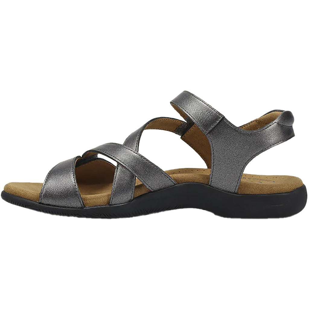 Taos Big Time Women's Ankle Strap Sandals Pewter Leather