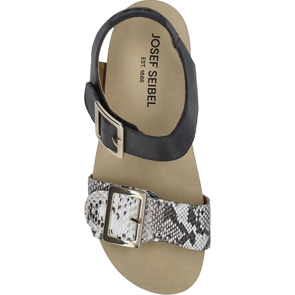 Josef Seibel Quinn 02 Women's Wedges Black Snake