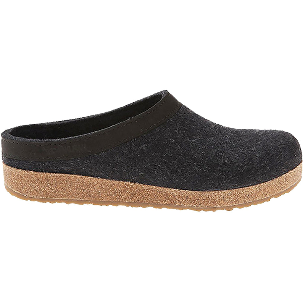 Haflinger GZL Unisex Clogs Charcoal Wool Felt