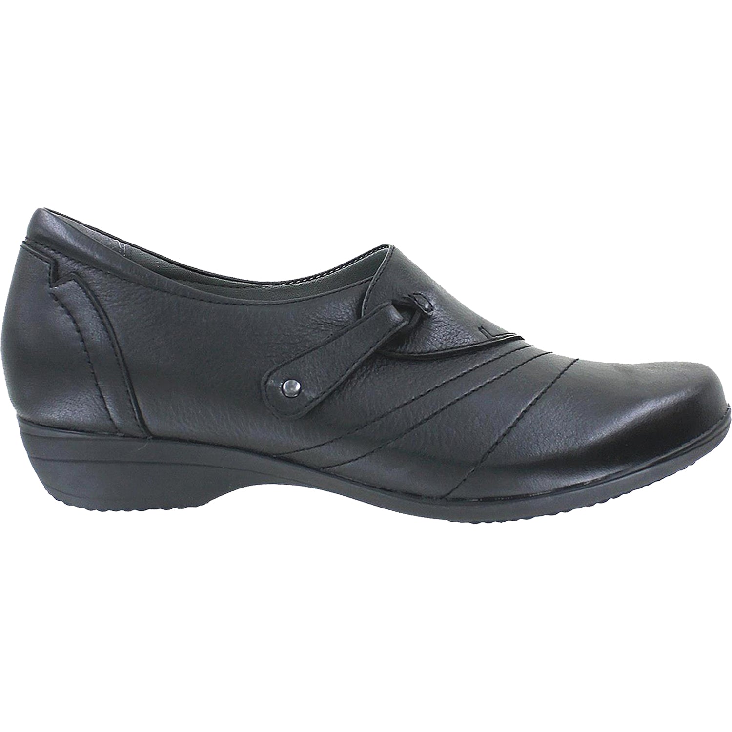 Dansko Franny Women's Slip Ons Loafers Black Milled Leather