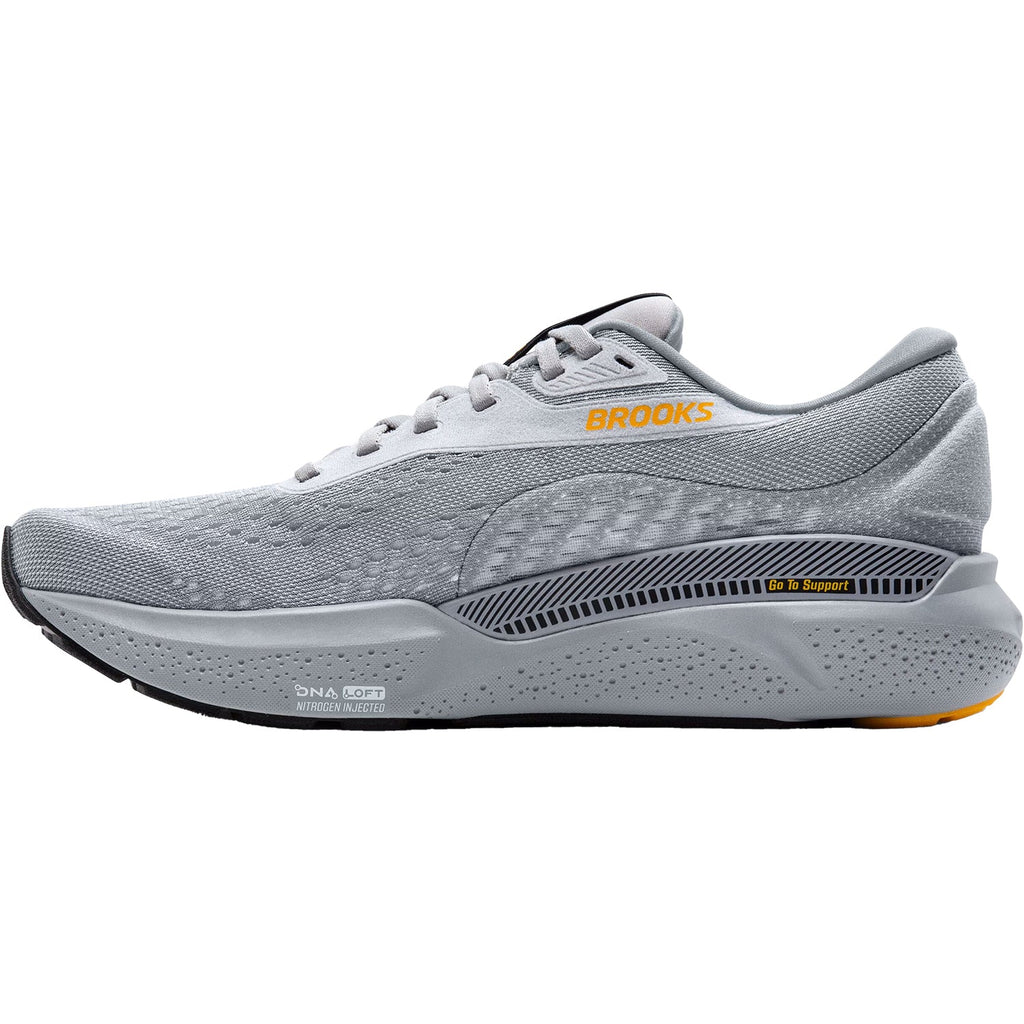 Brooks Adrenaline GTS 24 (Stability Support) Men's Running Shoes Alloy/White/Gold Fusion Mesh