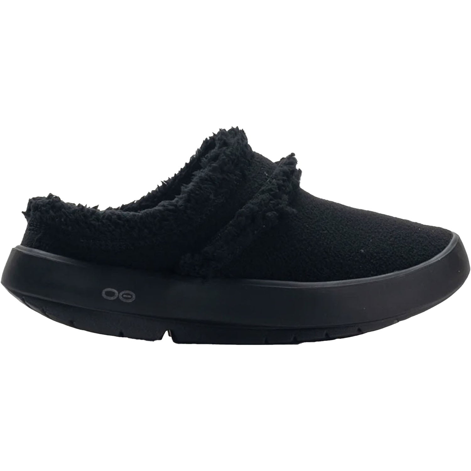 OOFOS OOcoozie Mule Women's Slippers Black Vegan Sherpa