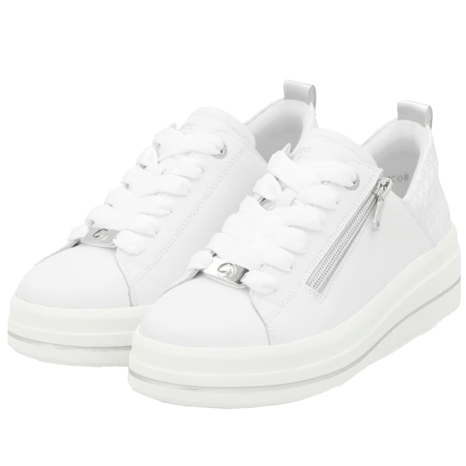 D1C08-80 Remonte DC108-80 Women's Athletic Shoes White/Silver Leather