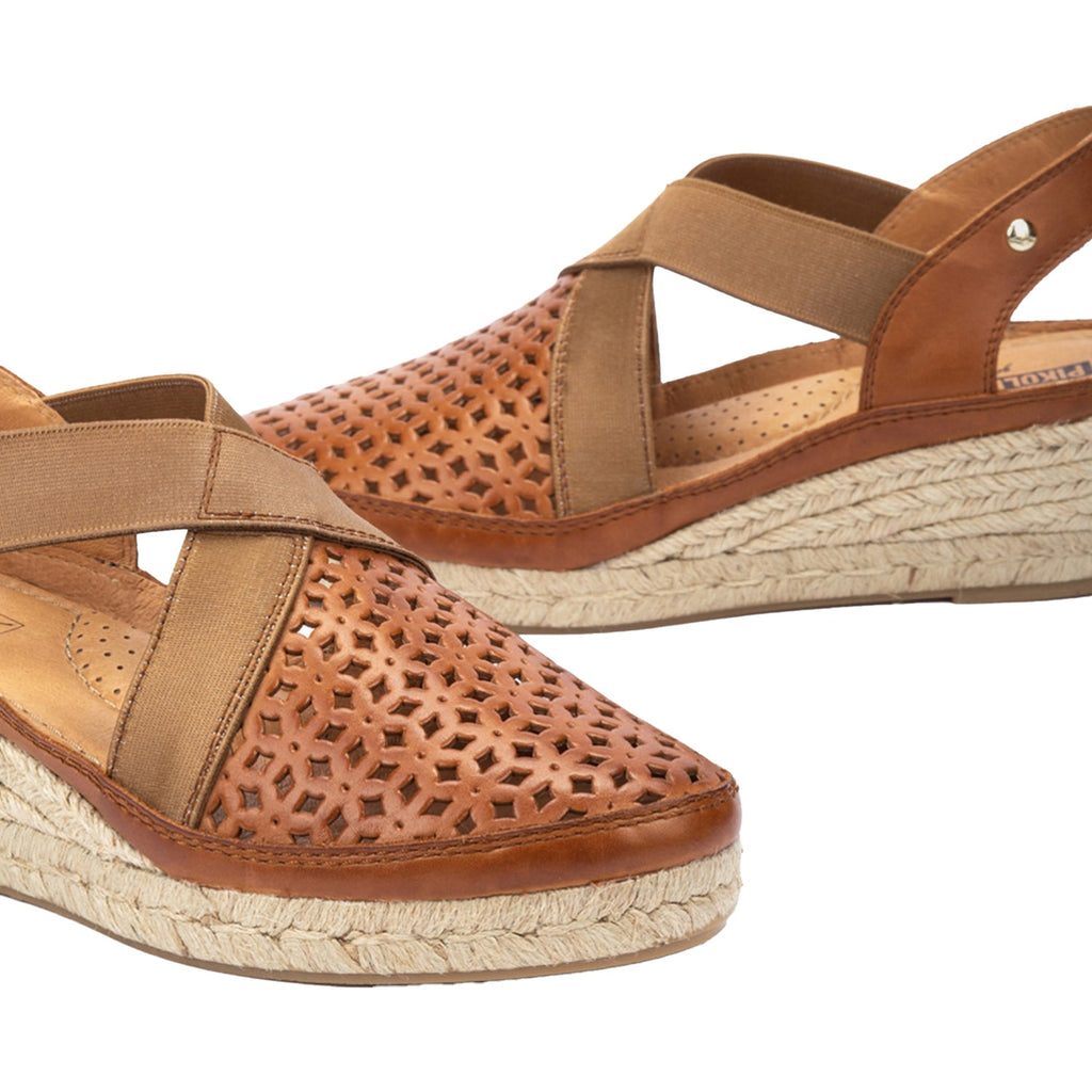 Pikolinos Benidorm W4A-1546 Women's Wedge Sandals Brandy