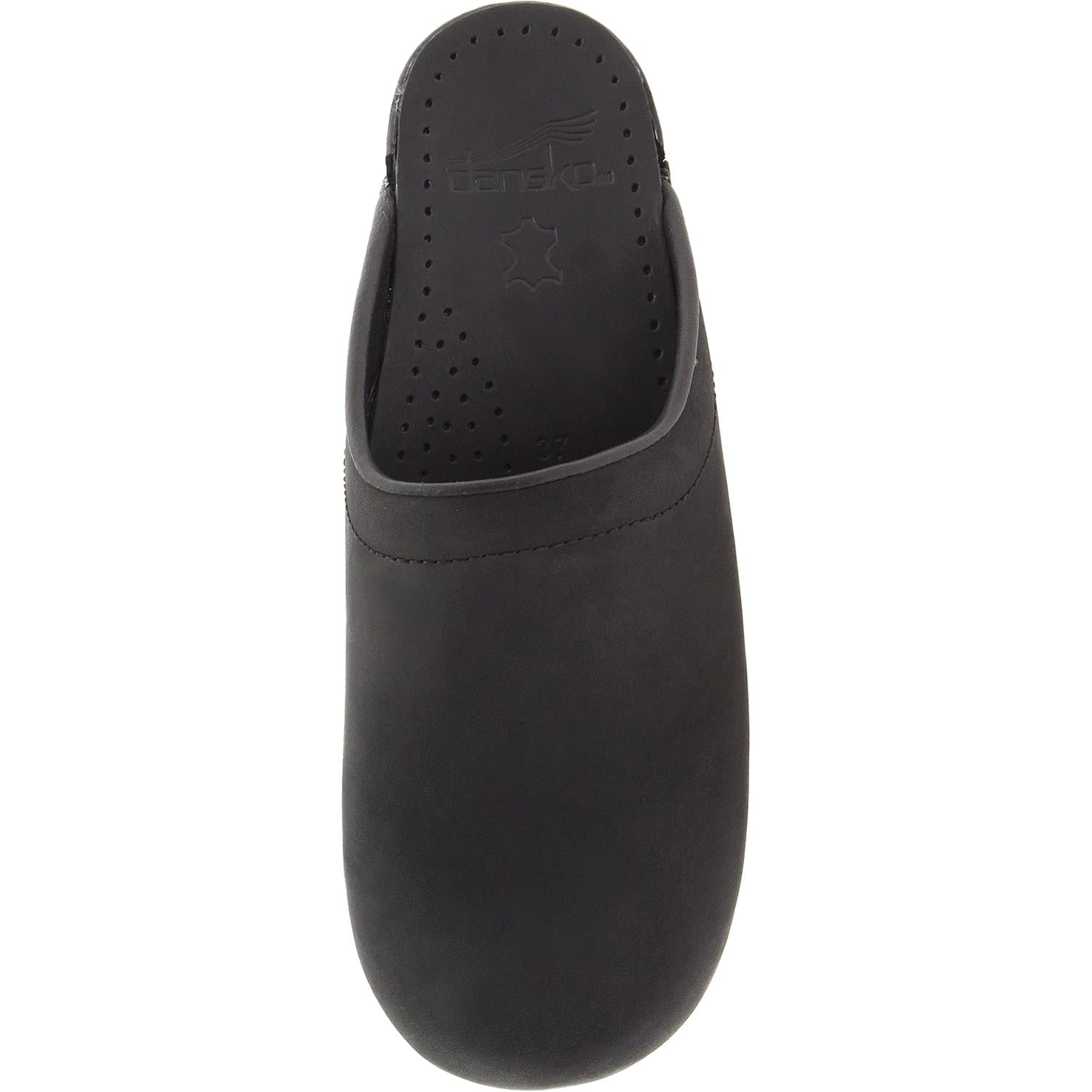 Dansko Sonja Women's Open Back Clogs Black Oiled Nubuck
