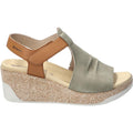 Mephisto Galiane Women's Wedge Sandals Light Khaki Leather/Suede