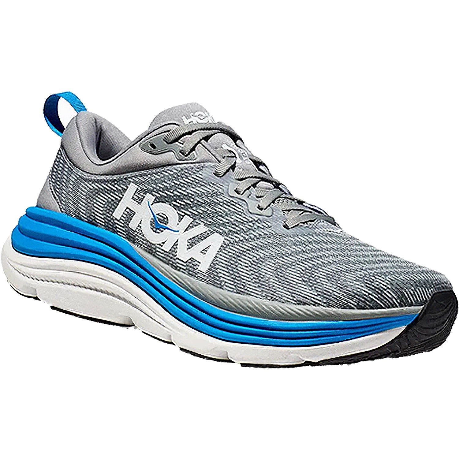 Hoka Gaviota 5 (Stability Support) Men's Everyday Running Shoes Limestone/Diva Blue Mesh
