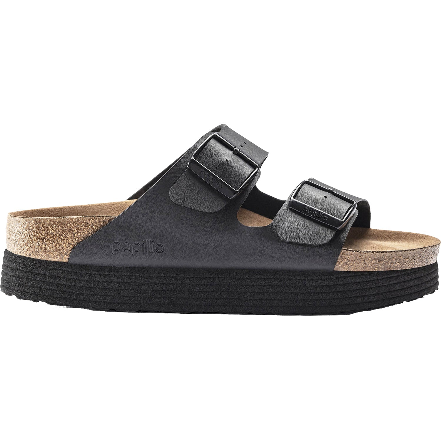 Birkenstock Papillio Arizona Platform Vegan Women's Sandals Black Birko-Flor