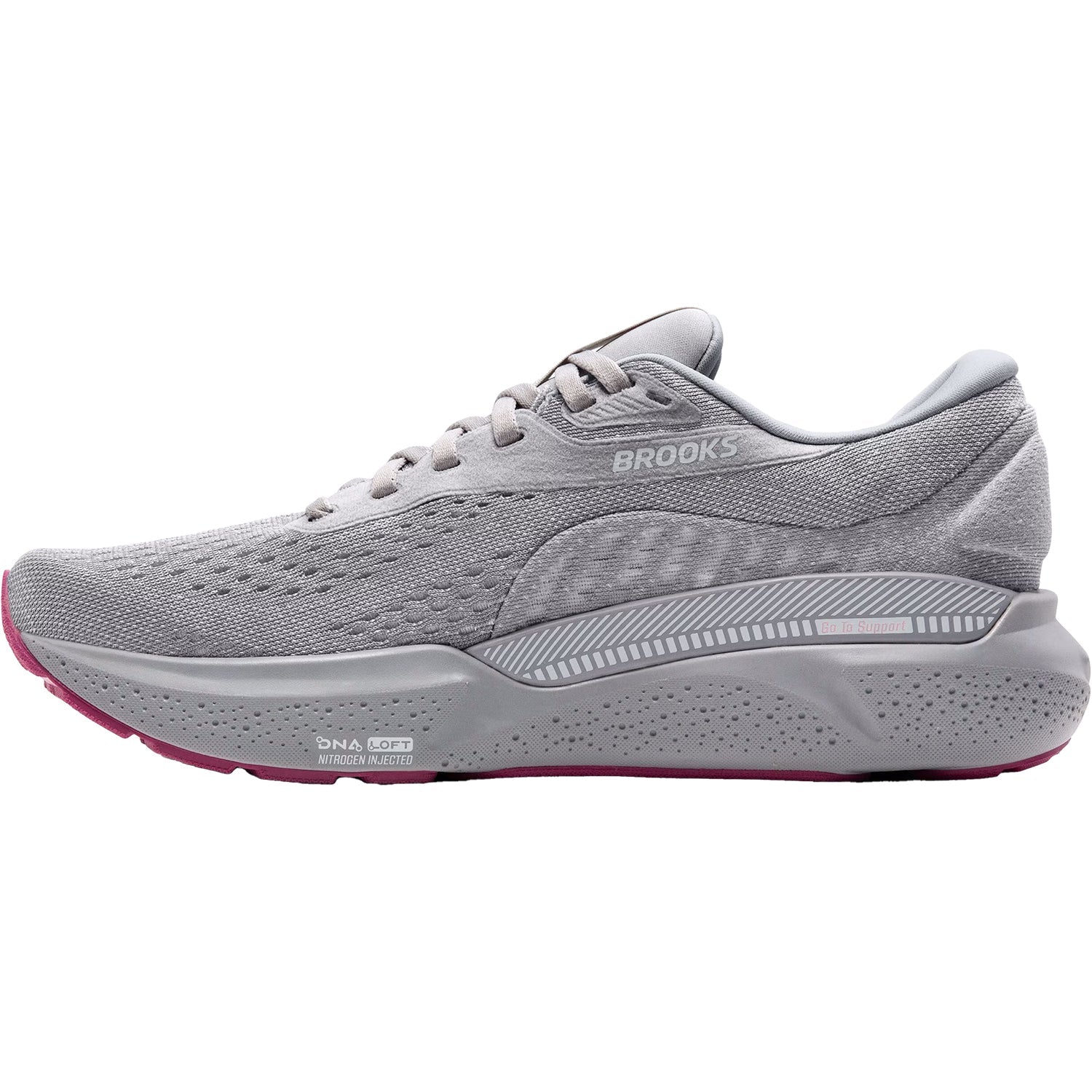 Brooks Adrenaline GTS 24 Stability (Stability Support) Women's Running Shoes Alloy/White/Zephyr Mesh