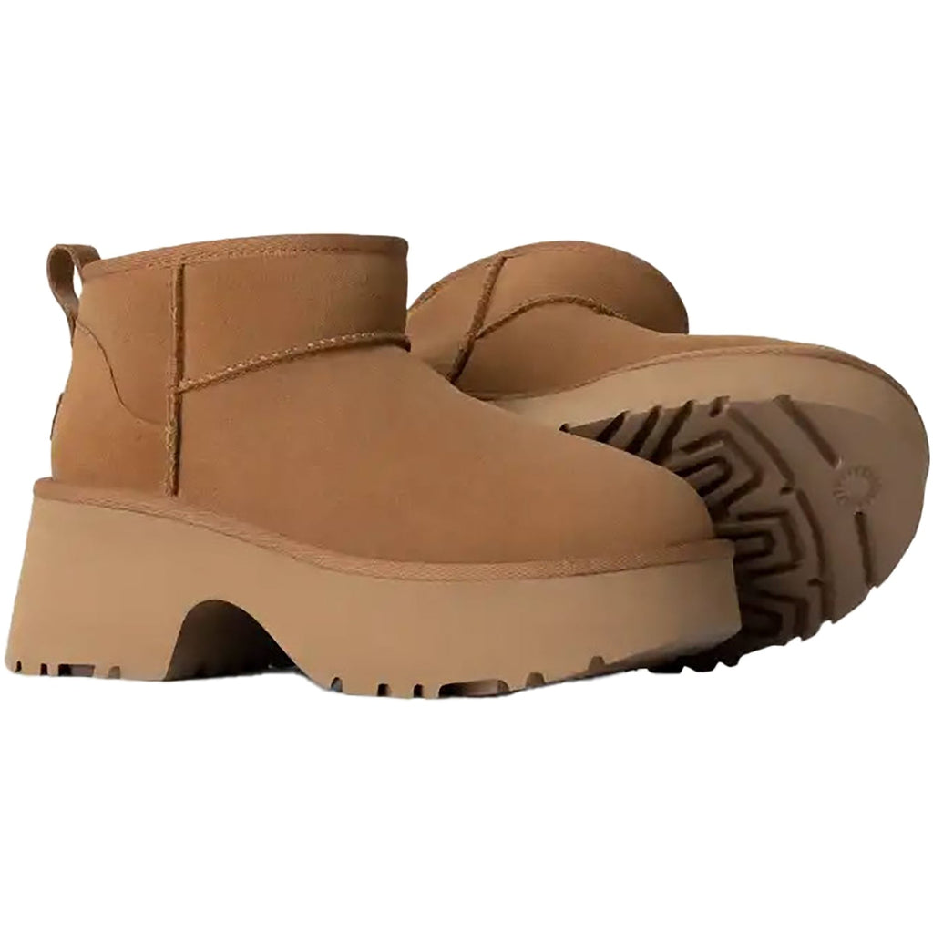 UGG Classic Ultra Mini New Heights Women's Boots Chestnut Suede