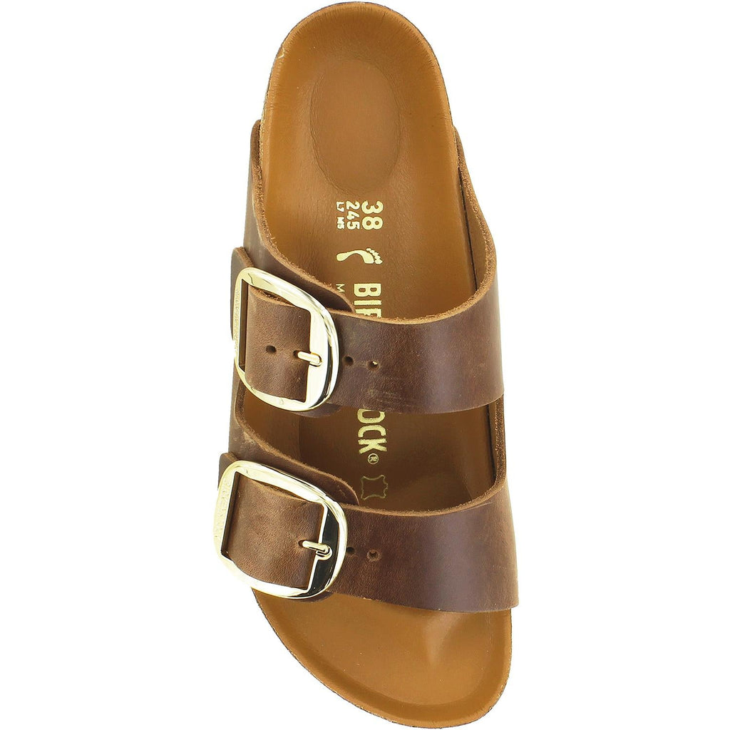 Birkenstock Arizona Big Buckle Women's Slide Sandals Cognac Antique Leather