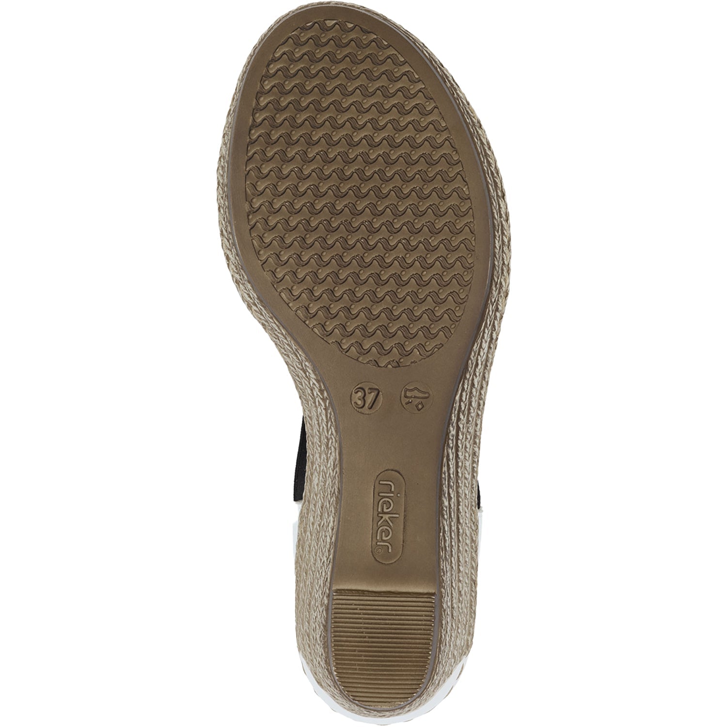 Rieker 624H6-24 Fanni H6 Women's Wedge Sandals Cayenne/Weiss Synthetic
